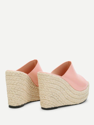 Peep Toe Espadrille Wedges-shoes-Des Mess
