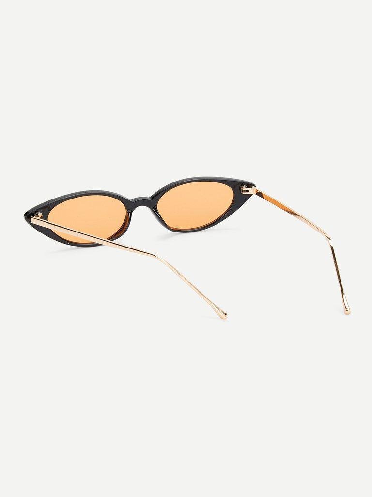 Cat Eye Metal Temple Sunglasses-accessories-Des Mess