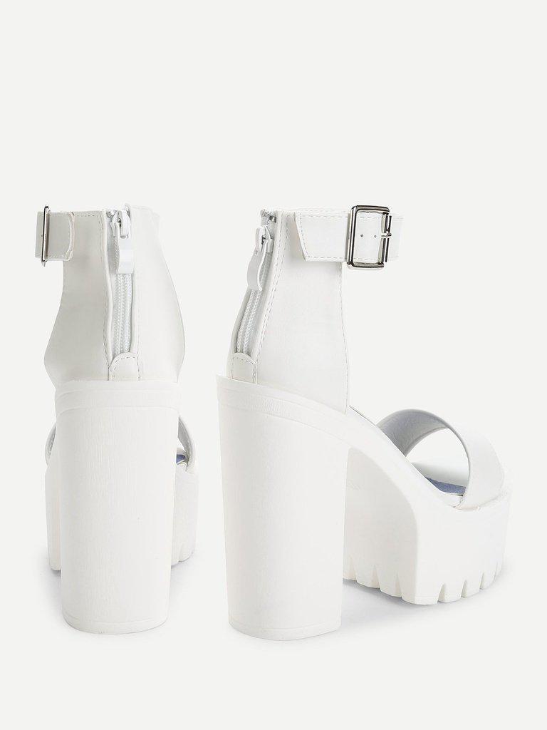 Peep Toe Ankle Strap Platform Heels-shoes-Des Mess