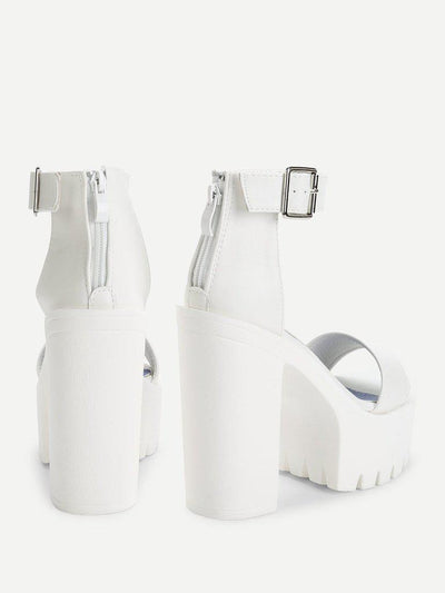 Peep Toe Ankle Strap Platform Heels-shoes-Des Mess