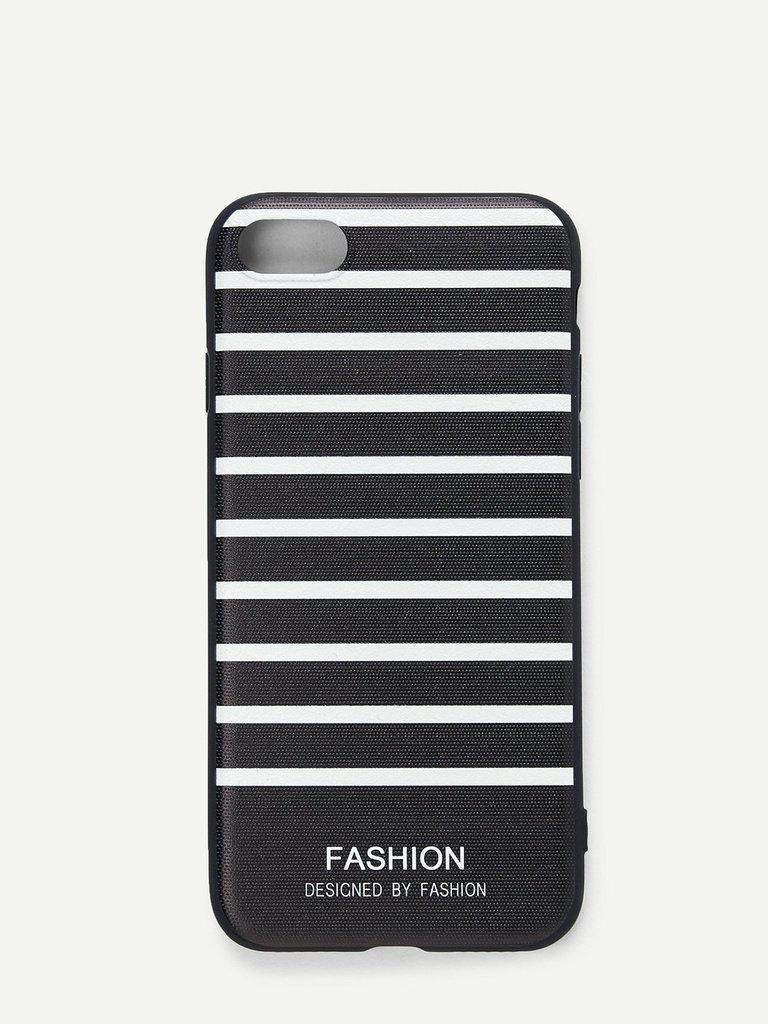Striped Print IPhone Case-others-Des Mess