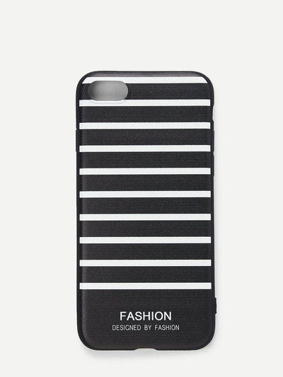 Striped Print IPhone Case-others-Des Mess