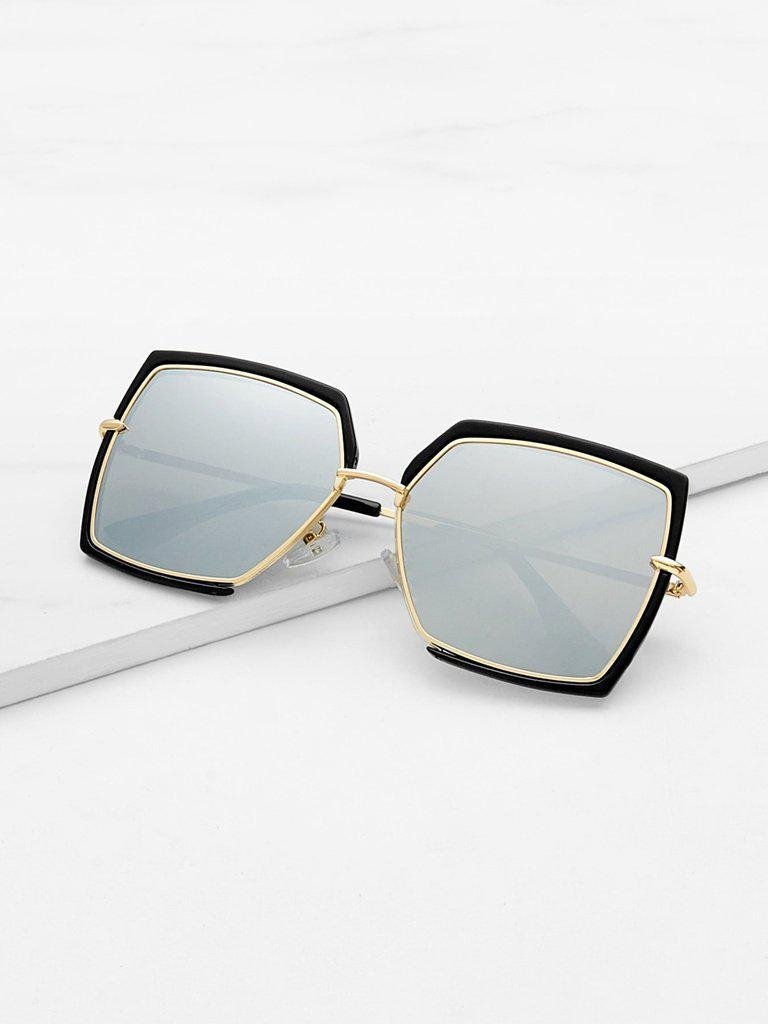 Irregular Flat Lens Sunglasses-accessories-Des Mess