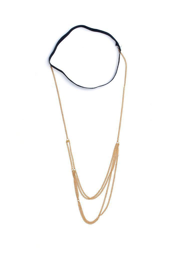 Rhinestone Detail Layered Thigh Chain-jewelry-Des Mess