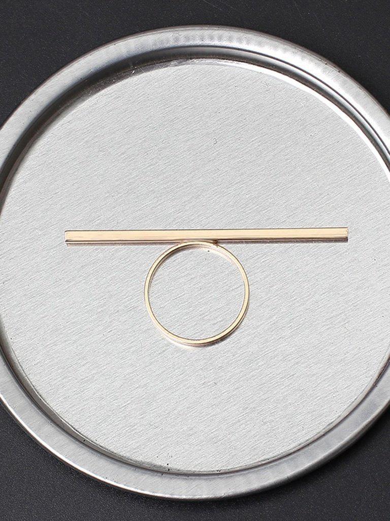 Bar Front Metal Ring-jewelry-Des Mess