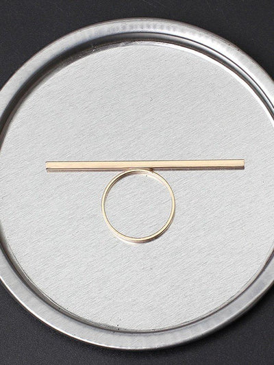 Bar Front Metal Ring-jewelry-Des Mess
