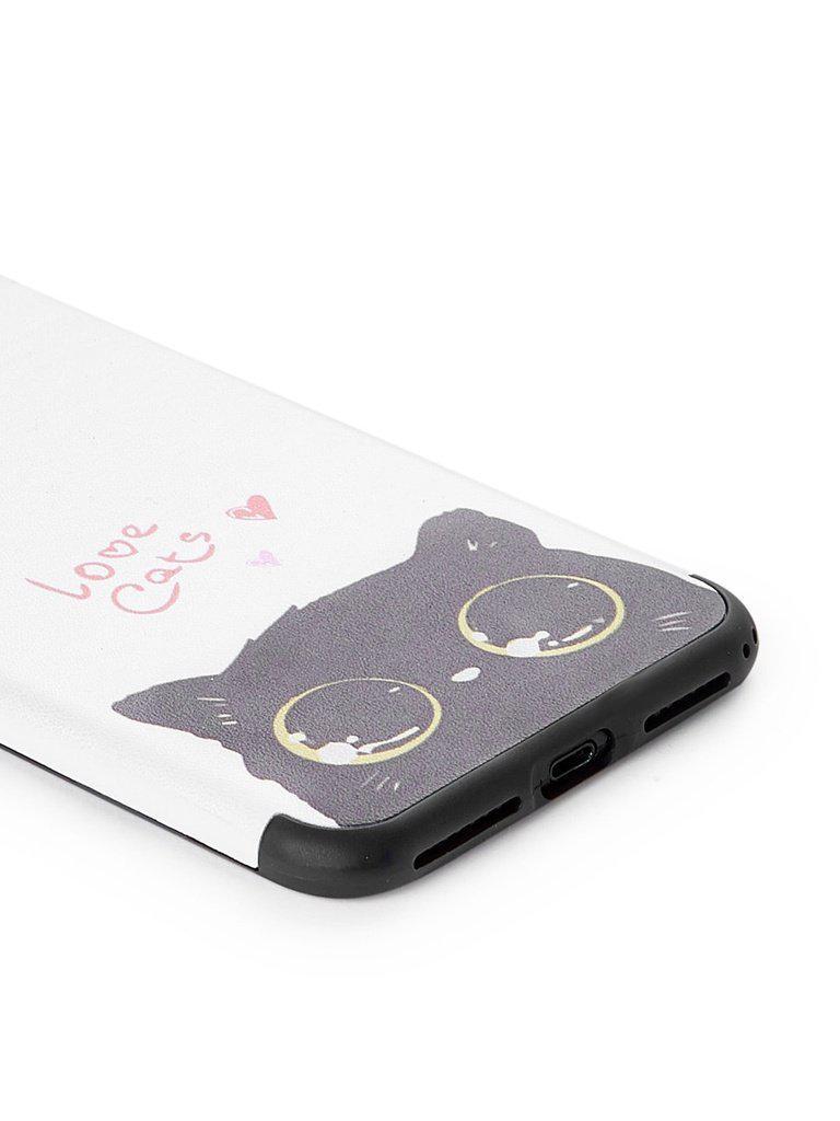 Two Tone Cat Print iPhone Case-others-Des Mess
