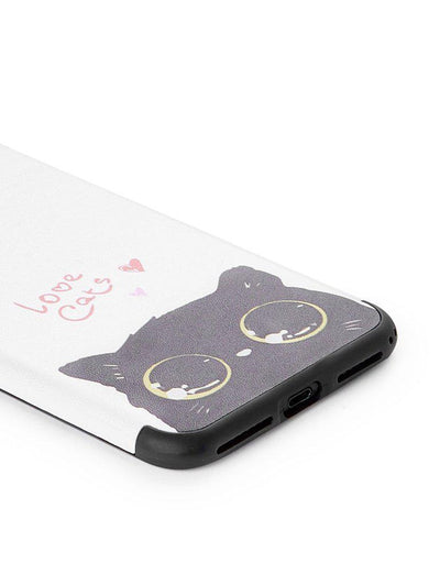 Two Tone Cat Print iPhone Case-others-Des Mess