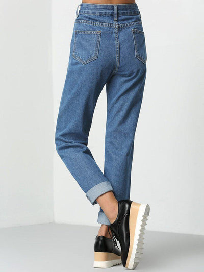 Rolled Up Mom Jeans-bottom-Des Mess