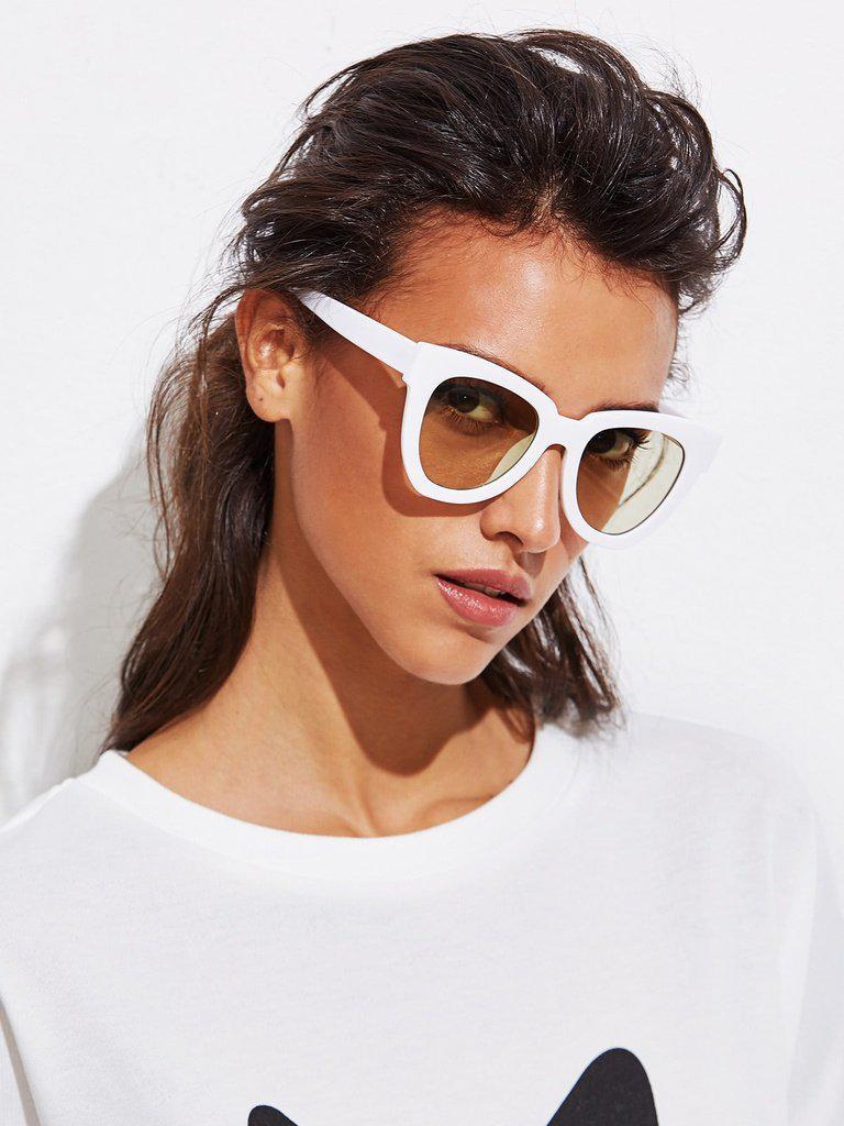 Chunky Frame Cat Eye Sunglasses-accessories-Des Mess