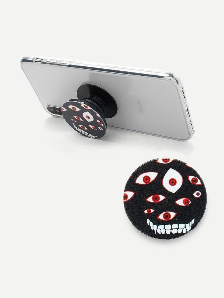 Monster Print Round Gasbag Phone Holder-others-Des Mess