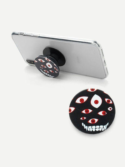 Monster Print Round Gasbag Phone Holder-others-Des Mess
