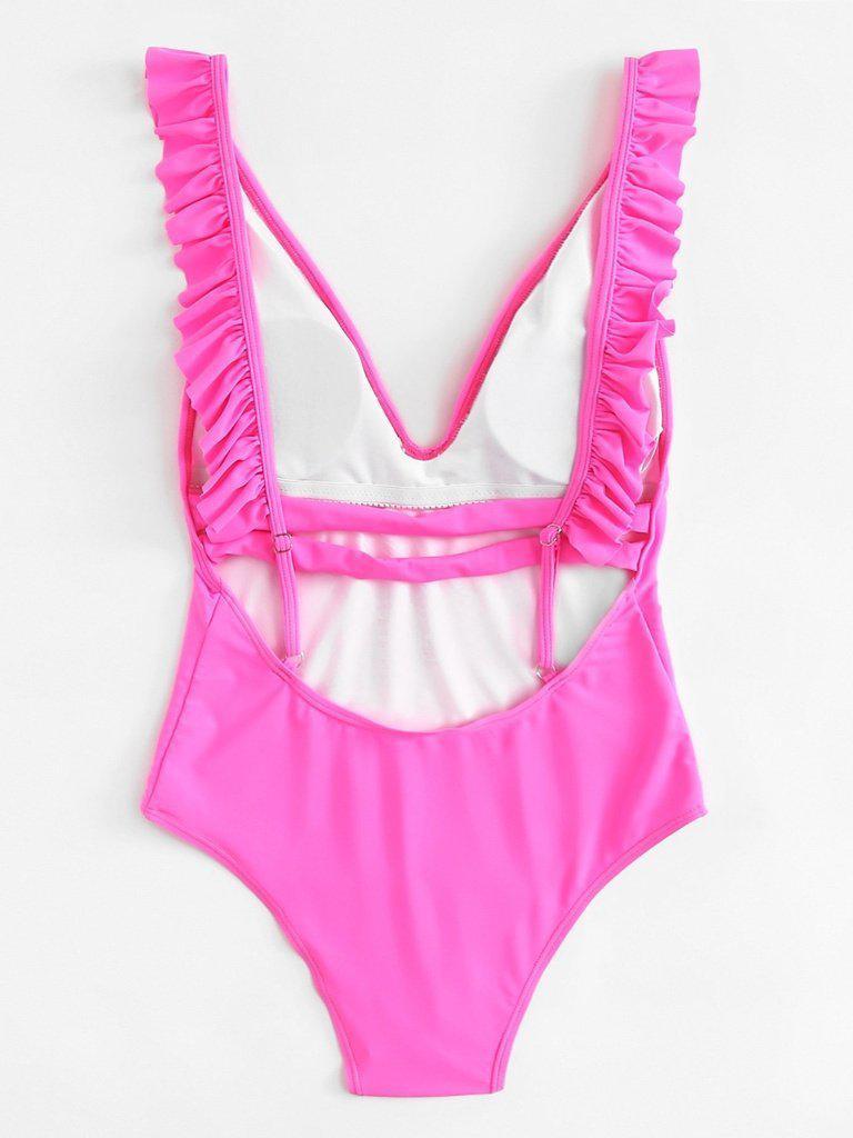 Open Back Ruffle Swimsuit-swimwear-Des Mess