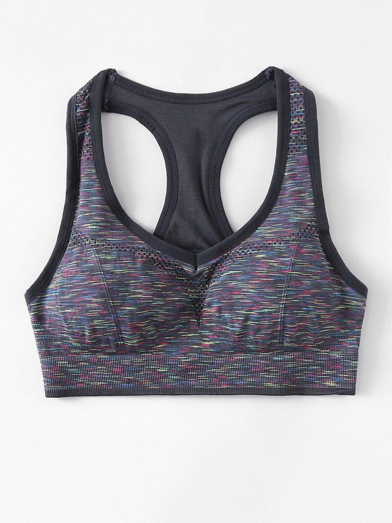 Space Dye Racerback Sports Bra-sportswear-Des Mess
