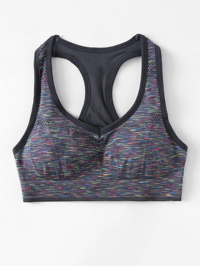 Space Dye Racerback Sports Bra-sportswear-Des Mess