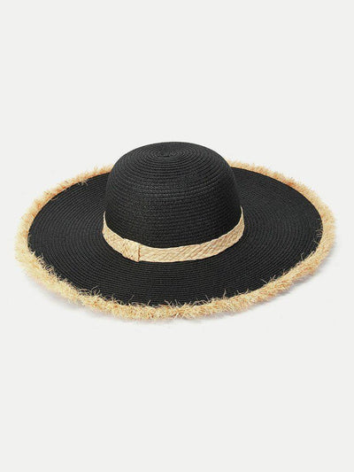 Raw Edge Straw Hat--Des Mess