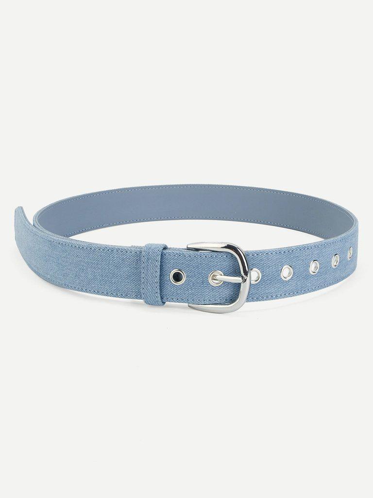 Buckle Design Denim Belt-accessories-Des Mess