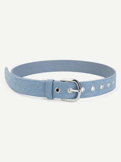 Buckle Design Denim Belt-accessories-Des Mess