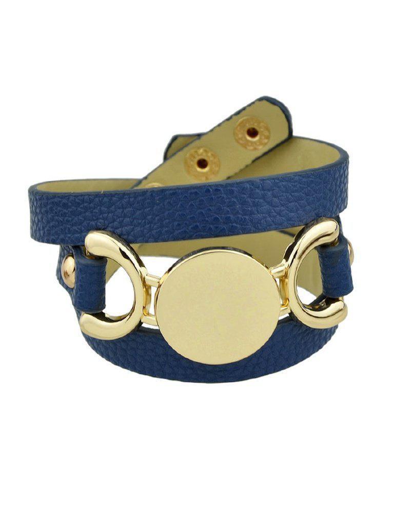 Blue Multi-Layer Winding Wide Bracelet--Des Mess