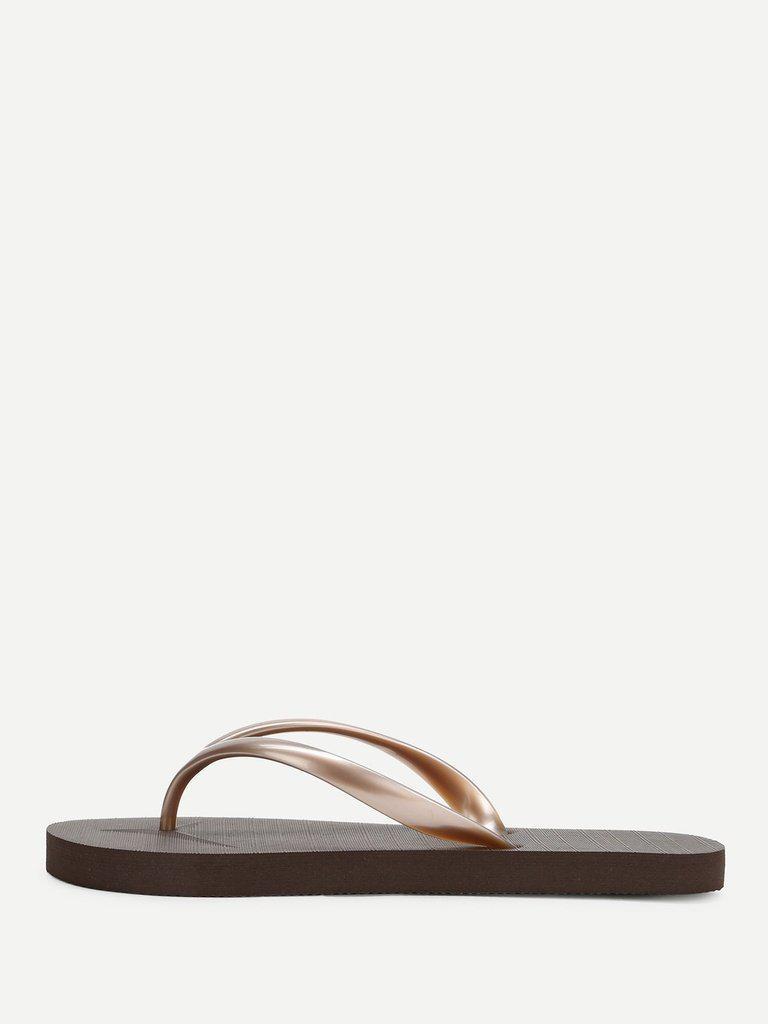 Letter Toe Post Sandals-shoes-Des Mess