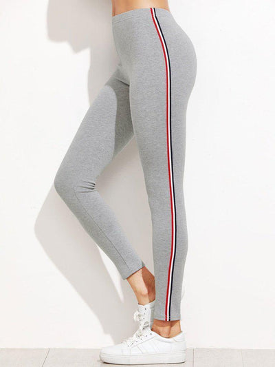 Striped Side Leggings-bottom-Des Mess