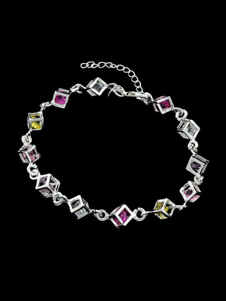 New Wrist Band Silver Color Bracelet--Des Mess