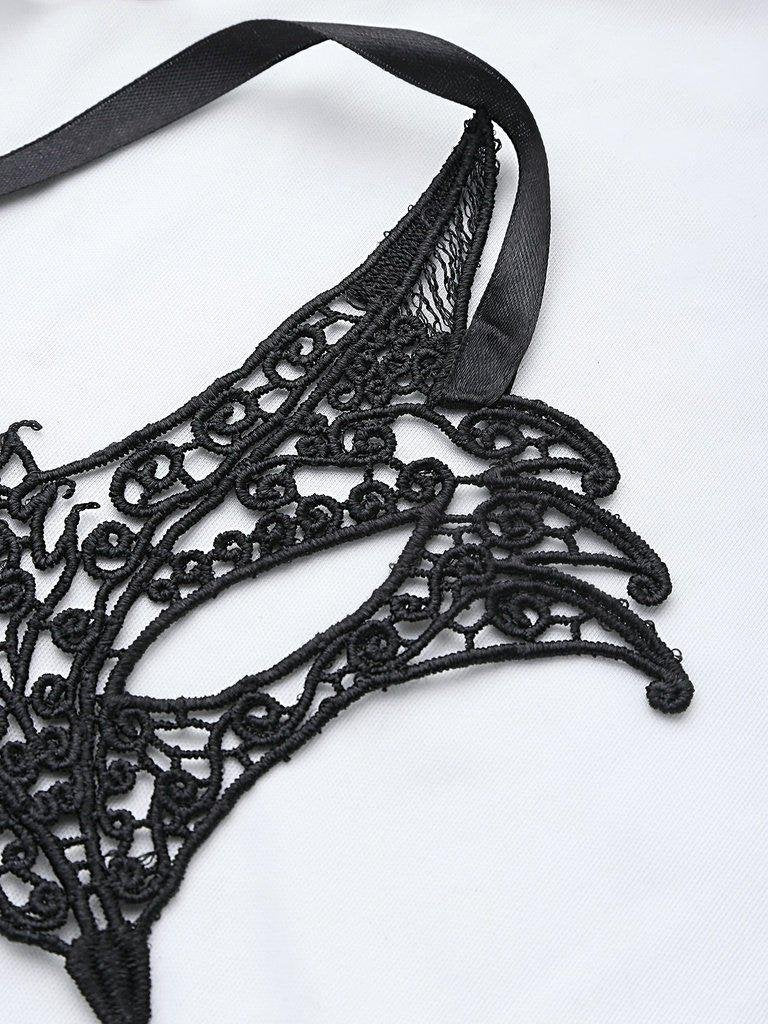 Fox Shaped Lace Ribbon Eye Mask-accessories-Des Mess