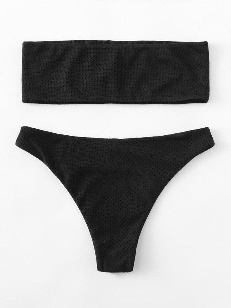Bandeau Bikini Set-swimwear-Des Mess