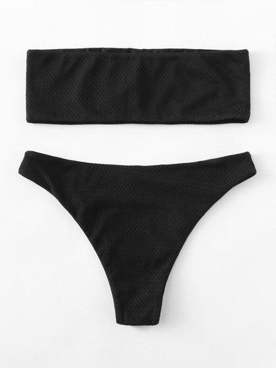 Bandeau Bikini Set-swimwear-Des Mess