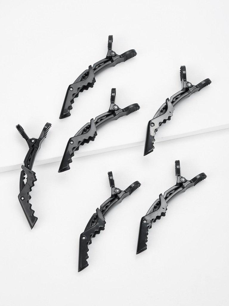 6pcs Salon Croc Hair Styling Clips-makeup-Des Mess