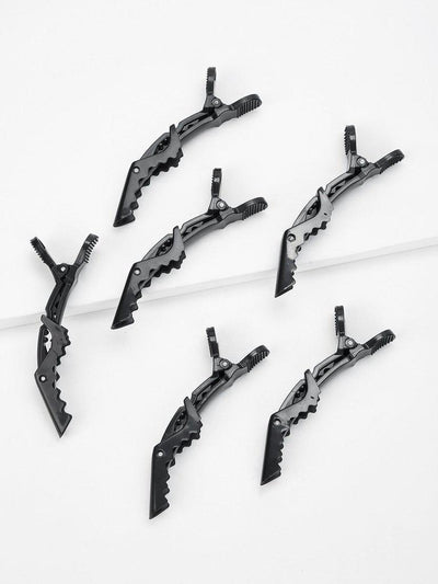 6pcs Salon Croc Hair Styling Clips-makeup-Des Mess