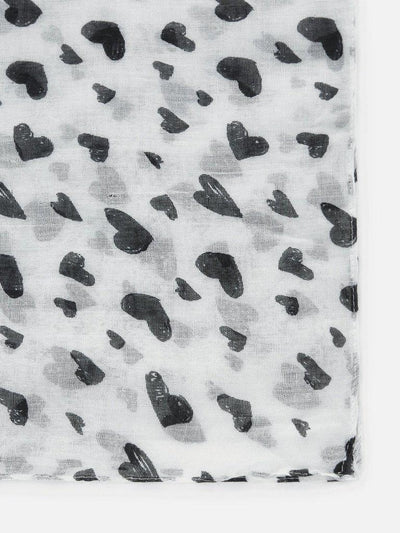 Heart Pattern Light Weight Scarf-accessories-Des Mess