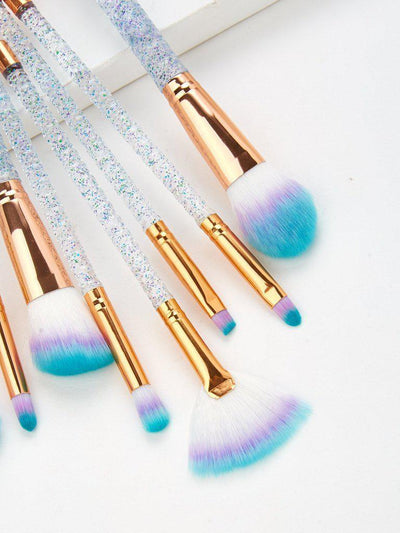 Clear Handle Makeup Brush 8pcs-makeup-Des Mess