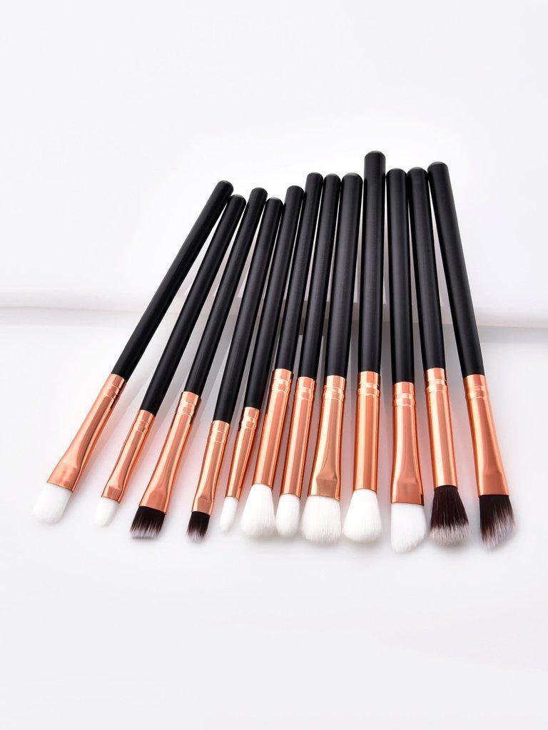 Two Tone Handle Eye Brush 12pcs-makeup-Des Mess