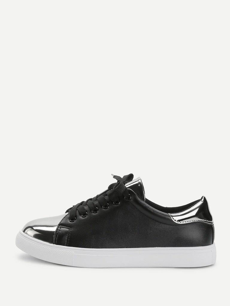 Two Tone Round Toe Sneakers-shoes-Des Mess