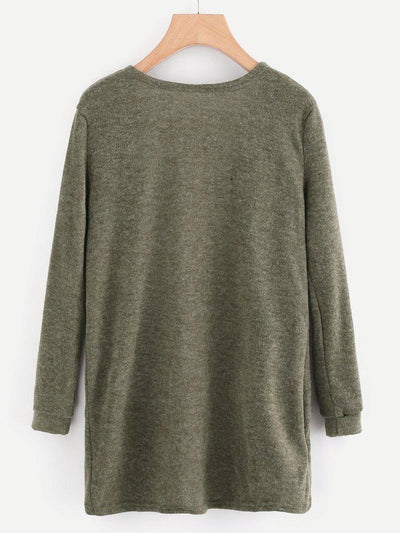 Open Front Cardigan With Pockets-outerwear-Des Mess
