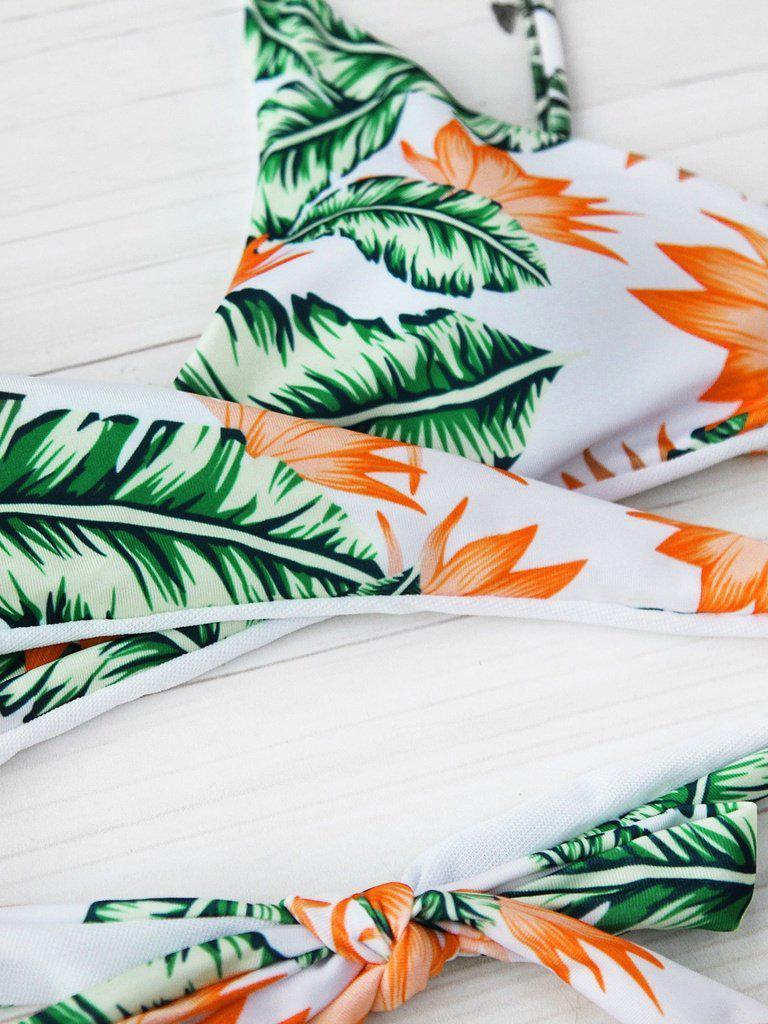 Jungle Print Wrap Bikini Set-swimwear-Des Mess