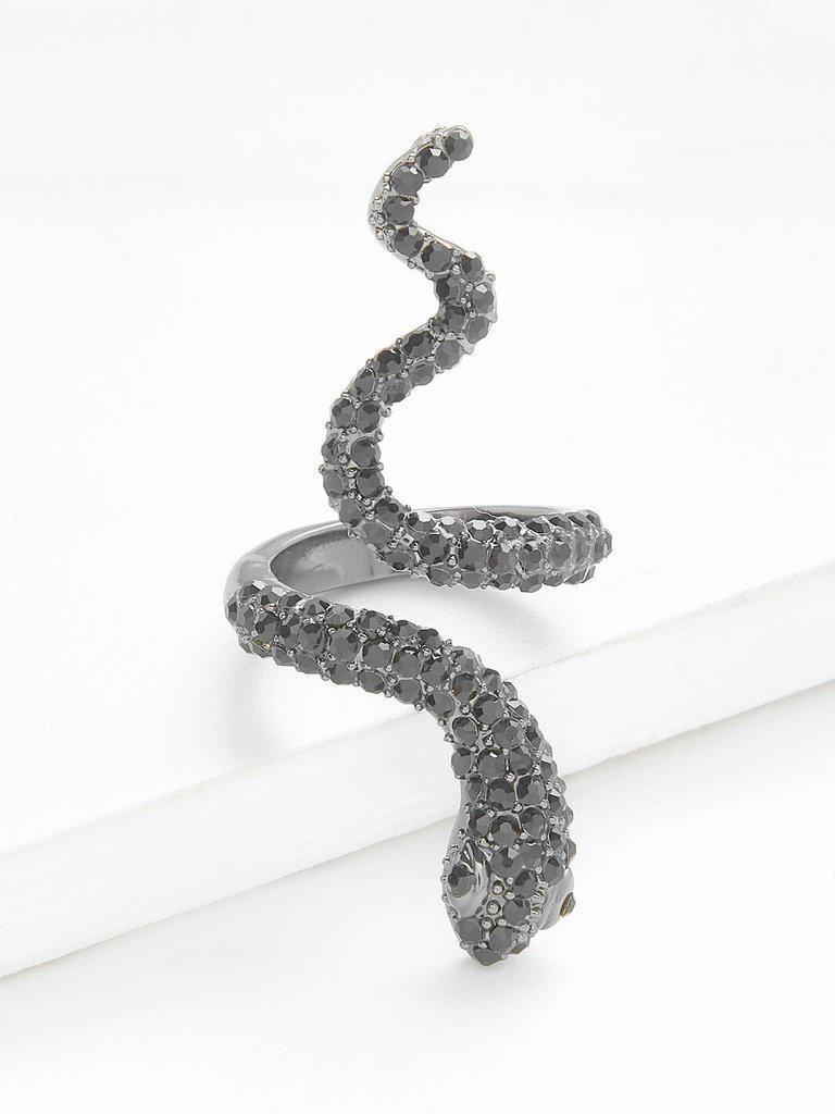 Rhinestone Snake Design Cute Ring-jewelry-Des Mess