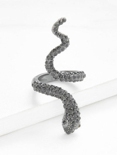 Rhinestone Snake Design Cute Ring-jewelry-Des Mess