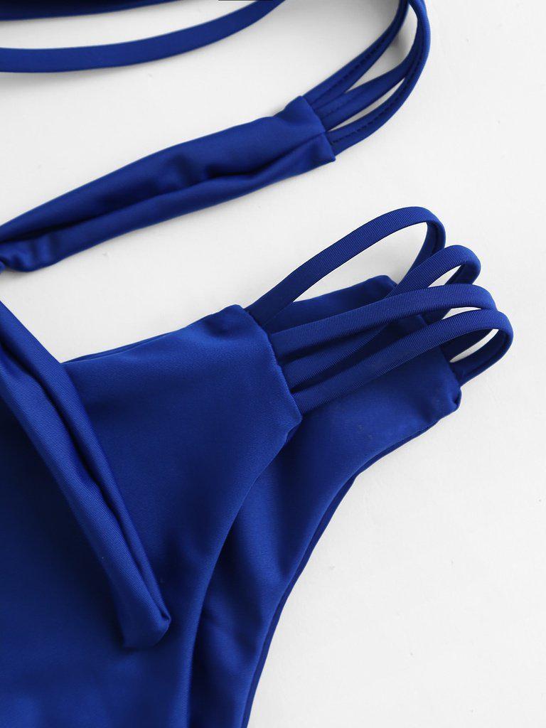 Criss Cross Strappy Bikini Set--Des Mess