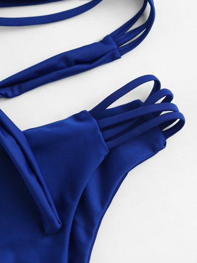 Criss Cross Strappy Bikini Set--Des Mess
