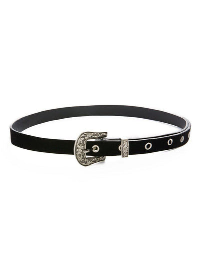 Eyelet Western Suede Belt-accessories-Des Mess