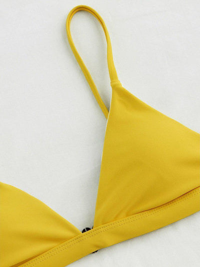 Triangle High Leg Bikini Set-swimwear-Des Mess