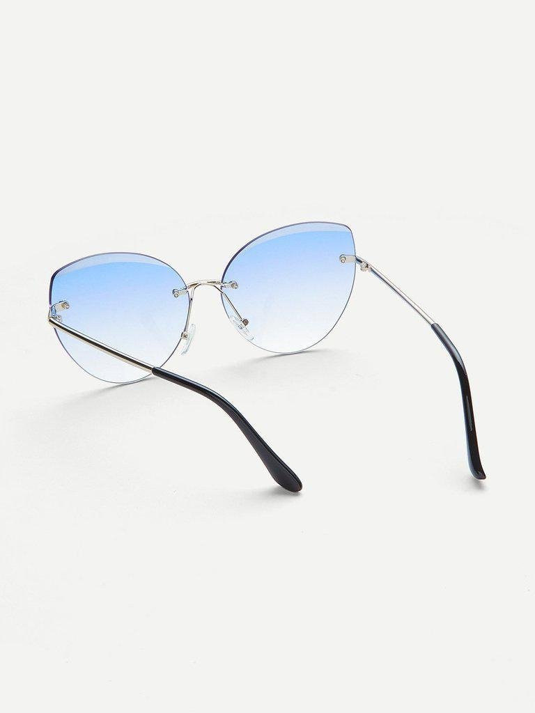 Rimless Cat Eye Sunglasses-accessories-Des Mess