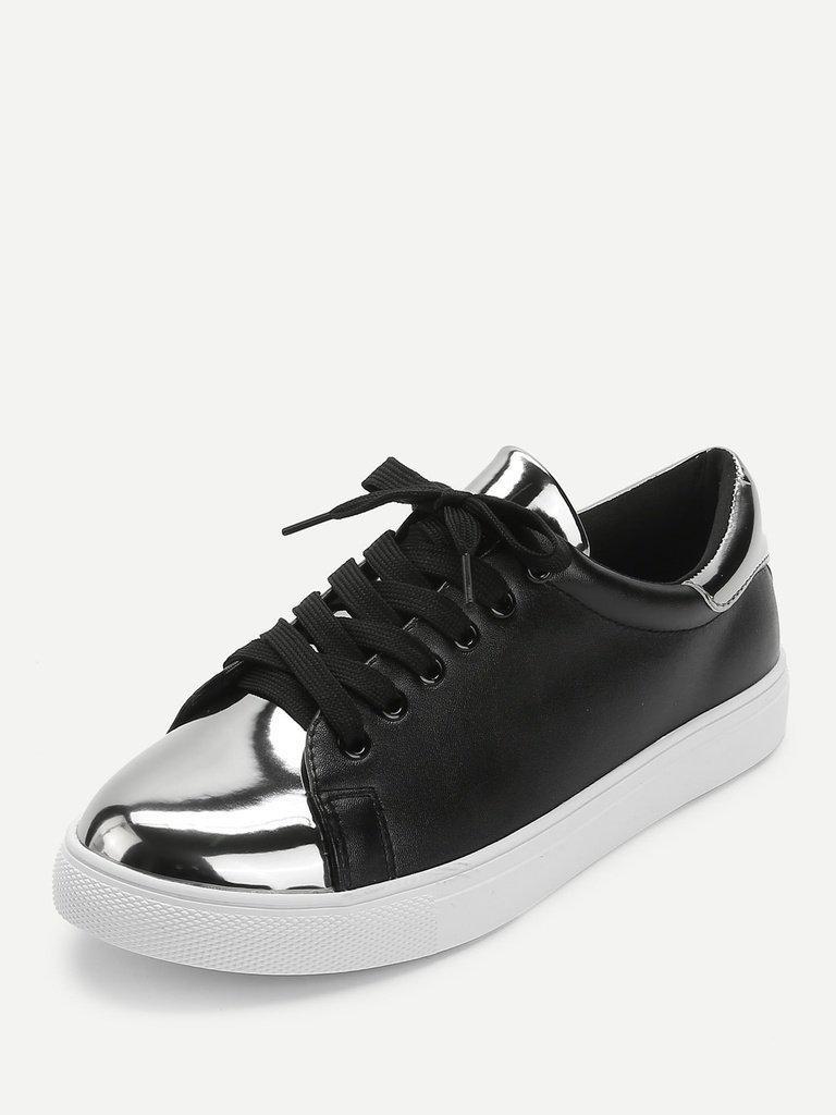 Two Tone Round Toe Sneakers-shoes-Des Mess
