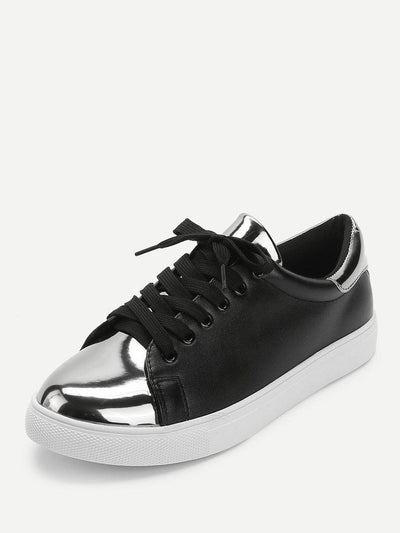 Two Tone Round Toe Sneakers-shoes-Des Mess