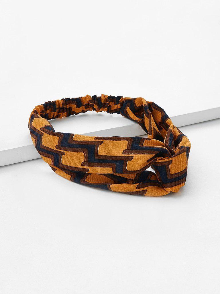 Plaid Twist Headband-hair-Des Mess