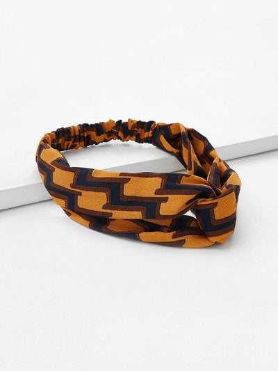Plaid Twist Headband-hair-Des Mess