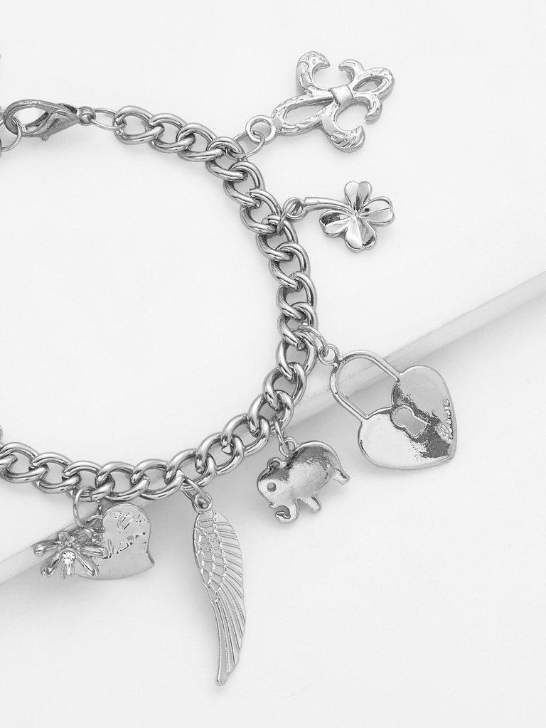 Multi Charm Chain Bracelet--Des Mess