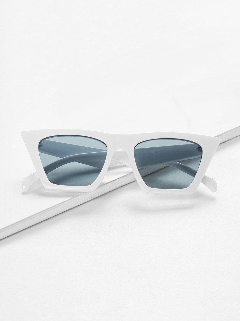 Cat Eye Flat Lens Sunglasses-accessories-Des Mess